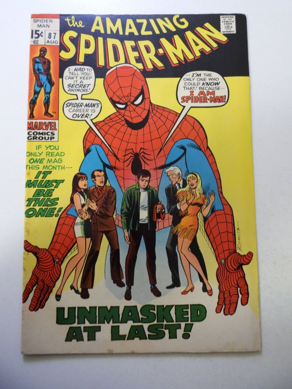 The Amazing Spider-Man #87 (1970) FN- Condition overspray bc