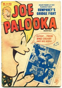JOE PALOOKA #41 1950-HARVEY -BING CROSBY PHOTO COVER G