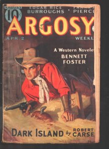 Argosy 4/2/1938-Red Star of Tarzan  by Edgar Rice Burroughs part 3 of 6-Georg...