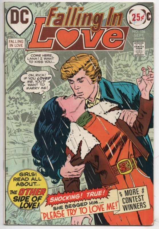 FALLING in LOVE #136, VF, DC, 1972, Romance comic