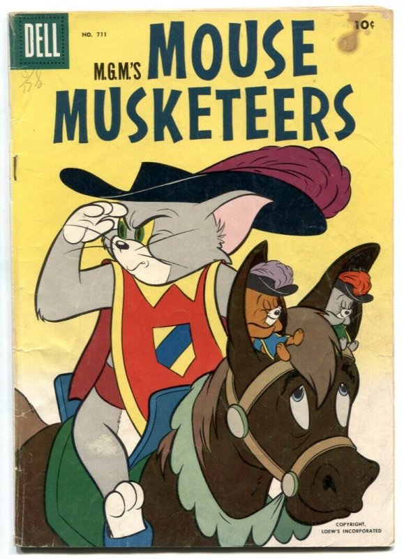 Mouse Musketeers -Four Color Comics #711 1956 VG