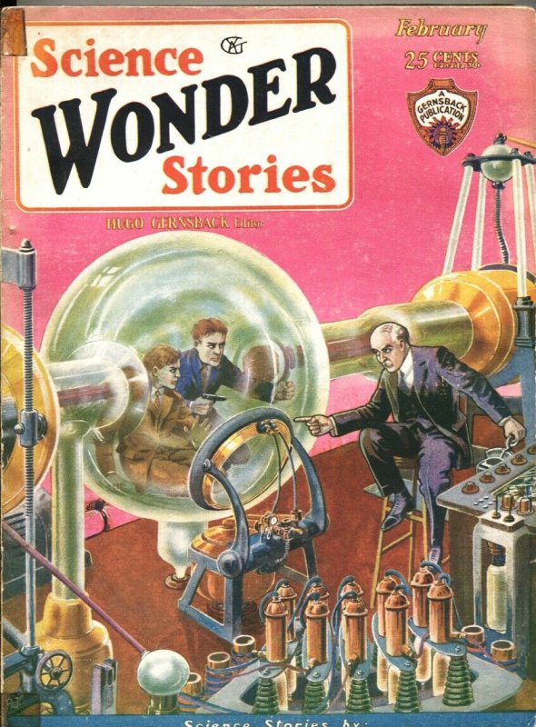 SCIENCE WONDER STORIES #9-FEB 1930-TERROR COVER-FRANK R PAUL-PULP