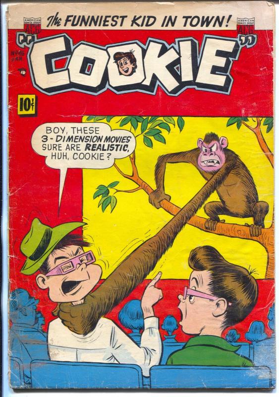 Cookie #46 1953-ACG-3-D monkey cover- teen humor-G