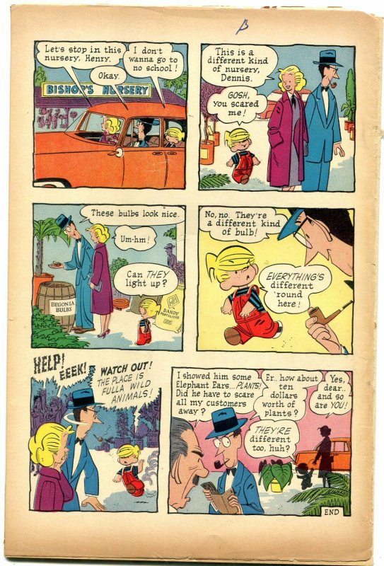 Dennis the Menace #16 1956- Drum Gag cover- Pines comics G-