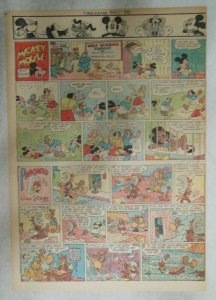 Mickey Mouse Sunday Page by Walt Disney from 8/5/1945 Tabloid Page Size