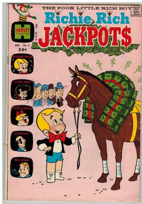 RICHIE RICH JACKPOTS (1972-1982) 2 VG- Dec. 1972