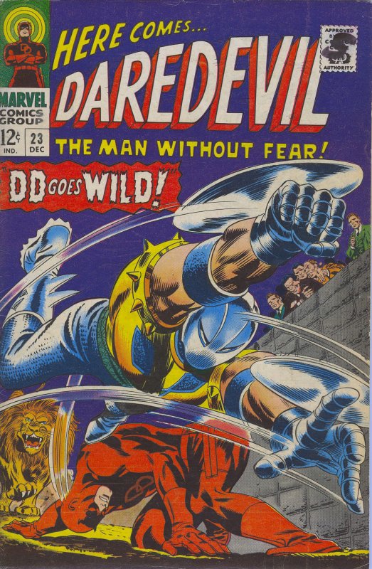 Daredevil #23 VG ; Marvel | low grade comic December 1966 Gladiator Stan Lee Col