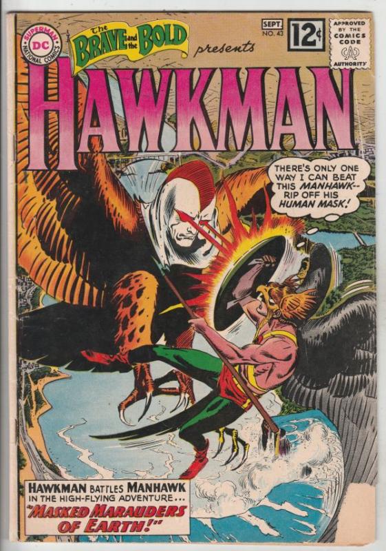 Brave and the Bold, The #43 (Sep-62) VG+ Affordable-Grade Hawkman