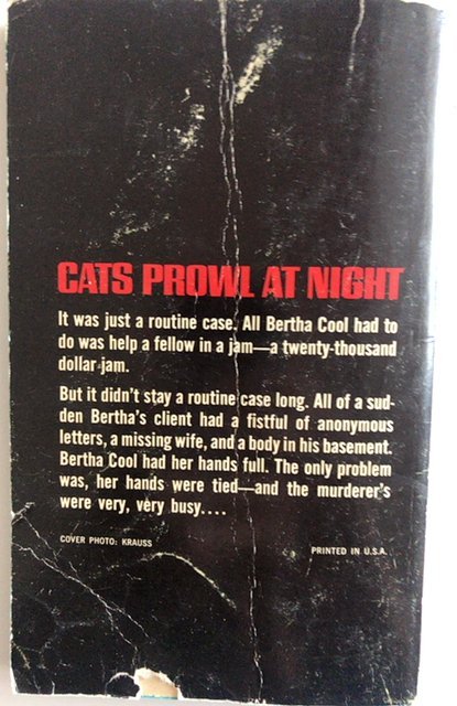 Cats prowl at night,Gardner,1st print 1968,224p