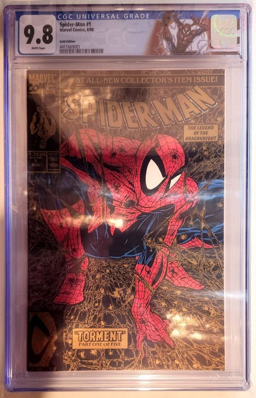 Spider-Man #1 (CGC 9.8,  1990) Todd McFarlane Gold Edition Variant