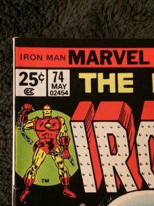 Invincible Iron Man #74 Death of Crimson Dynamo 1975 VF+ Marvel Comics