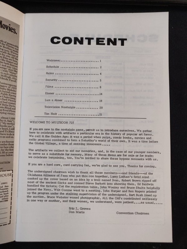 MultiCon Convention Program 1972 - The Spirit cover art (9.0/9.2)