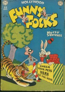 FUNNY FOLKS #23 UNUSUAL TIGER COVER - RARE GOLDEN AGE FR