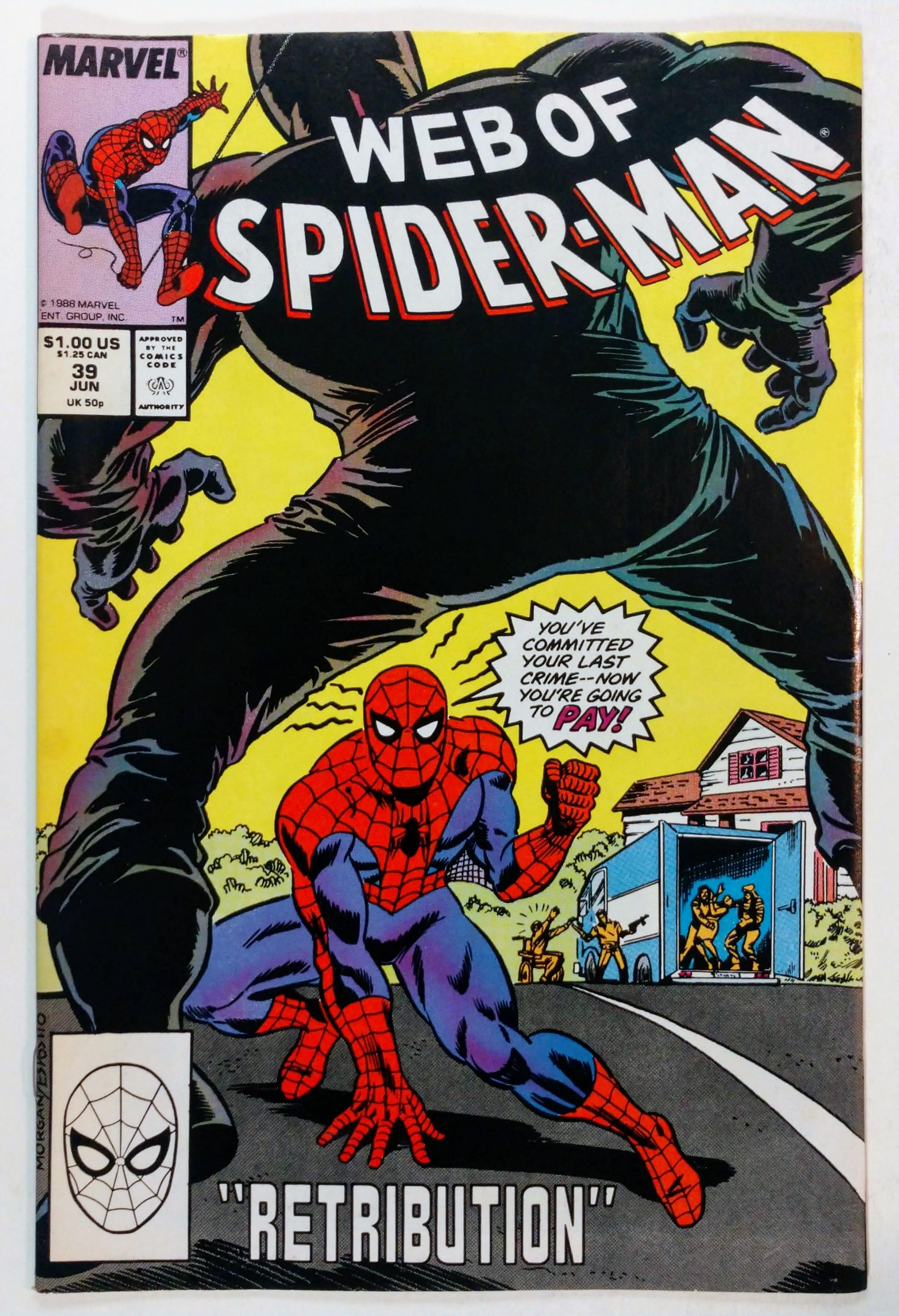 WEB OF SPIDER-MAN (1985 Series) (MARVEL) #39 Very Good Comics Book