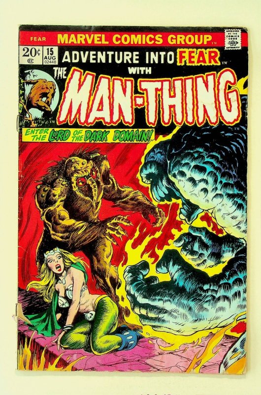 Adventure Into Fear #15 Marvel Man-Thing Val Mayerik Cover 1973 Bronze Age