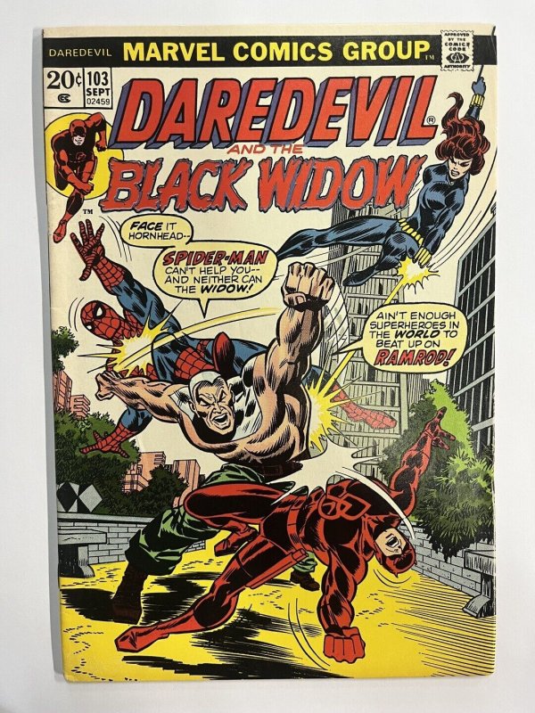 Daredevil #103 FN/VF Spider-Man & Black Widow App Marvel Comics C312