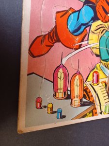 Captain America Frame Tray Puzzle 12x14 - Whitman 4531 - Marvel Avengers -1966 