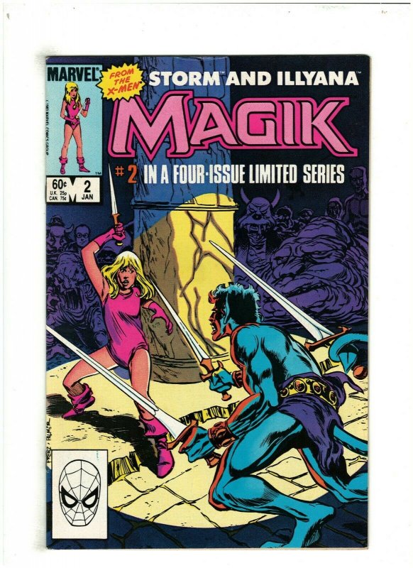 Magik #2 VF+ 8.5 Marvel Comics 1984 Storm & Nightcrawler app.