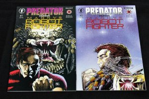 DARK HORSE/VALIANT PREDATOR VS. MAGNVS ROBOT FIGHTER 1-2 2pc SET (9.2) 1992