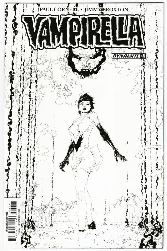 Vampirella #4 RI 1:20 Phillip Tan B&W Variant (Dynamite, 2017) NM