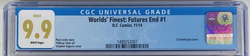 CGC 9.9 WORLD'S FINEST FUTURES END #1 SINGLE HIGHEST GRADED HUNTRESS POWER GIRL