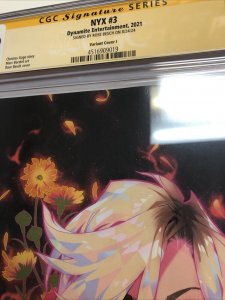 NYX (2021) # 3 (CGC 9.8 SS) Signed Rose Besch *  Dynamite Census = 1