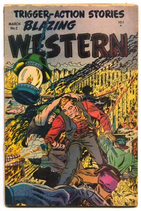 Blazing Western #2 1954- WHITE REDSKIN- Golden Age G 