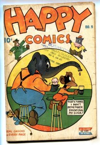 Happy Comics #9--1945-- Golden Age--Funny Animals--Owl & Pussycat--comic book