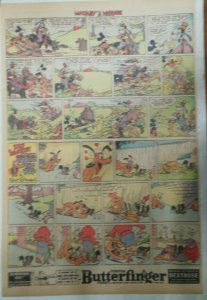 Mickey Mouse & Pluto Sunday Page by Walt Disney from 6/11/1939 Full Page Size