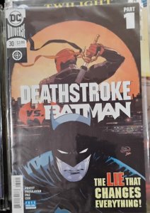 DEATHSTROKE # 30  2018  DC  comics DEATHSTROKE VS BATMAN PT 1