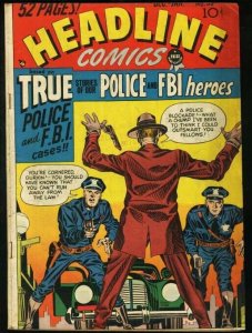 HEADLINE COMICS #33-SIMON & KIRBY ART-PRE-CODE CRIME VG