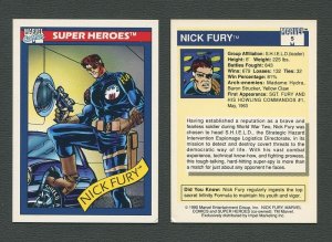 1990 Marvel Comics Card  #5 ( Nick Fury )  NM-MT