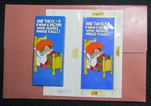 GET WELL SOON House Calls Cartoon 10x11 Greeting Card Art #942 w/ 7 Cards