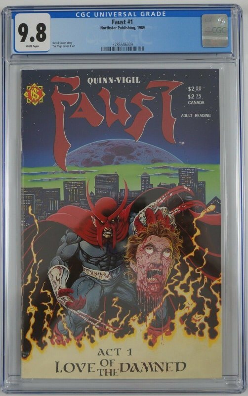 Faust #1 CGC 9.8 Tim Vigil cover art David Quinn Northstar white pages 1st print