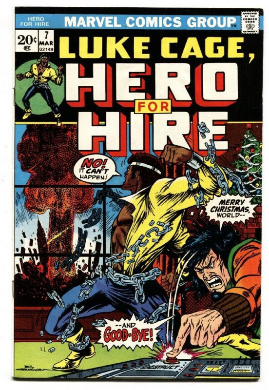 HERO FOR HIRE #7-1973-LUKE CAGE-BRONZE AGE-MARVEL A-Bomb-vf+