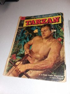 Edgar Rice Burrough Tarzan 46 dell comics 1953 lex barker photo cover golden age