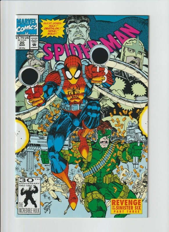 Spider-Man #20 (1992) Marvel Comics Showdown Revenge of the Sinister Six, Part 3