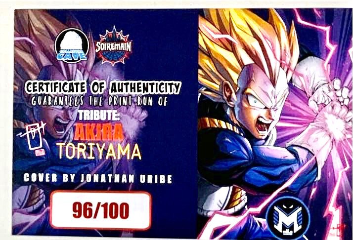 TRIBUTE: AKIRA TORIYAMA DRAGON BALL Z LA MOLE EXCLUSIVE JONATHAN URIBE SET W/COA