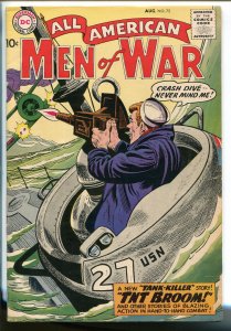 ALL-AMERICAN MEN OF WAR #72-1959-WWII-DC-SILVER AGE-TANK-KILLER-FROGMAN-vg-