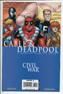 Cable & Deadpool #30 - Civil War Tie In - 2006 (Grade 9.2)
