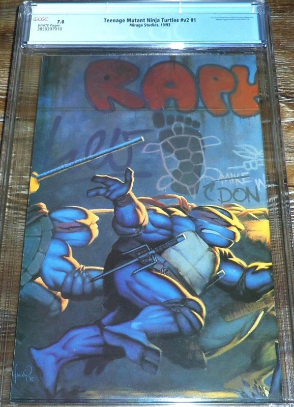 Teenage Mutant Ninja Turtles #1 CGC 7.0 (10/93) Mirage Studios Comics Volume 2 