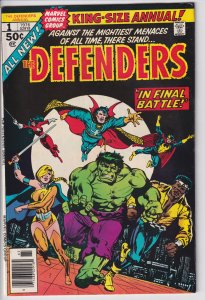 DEFENDERS ANNUAL #1 (1976) VF+ 8.5 white!