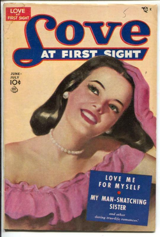 Love At First Sight #5 1950-Ace-spicy art-headlights-lingerie-VG