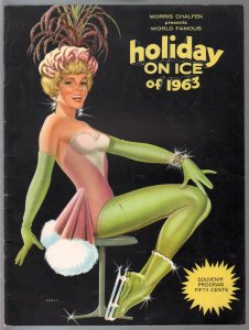 MAG: Holiday On Ice Souvenir Program 1963-pin-up girl cover-info & photos-FN