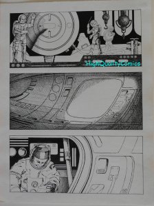 MIKE HINGE original art, 8 page Sci-Fi story, Arrival, Astronauts, Smithsonian