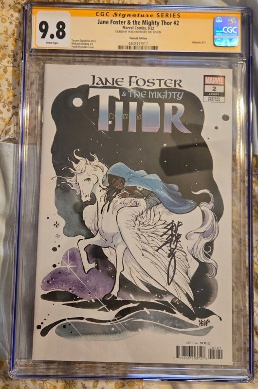 Jane Foster & The Mighty Thor #2! Momoko Cover! CGC SS 9.8! Peach Momoko Sig!