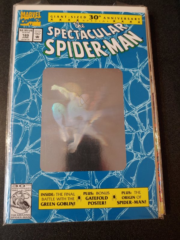 THE SPECTACULAR SPIDER-MAN #189 VS. THE GREEN GOBLIN HOLOGRAM COVER