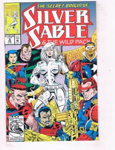 Silver Sable & the Wild Pack (1992) #9 Marvel Comic Book Secret Origin HH4 AD38