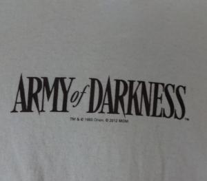 ARMY OF DARKNESS / EVIL DEAD - SHOP SMART S-MART, Blue T-SHIRT, New, Medium,2012