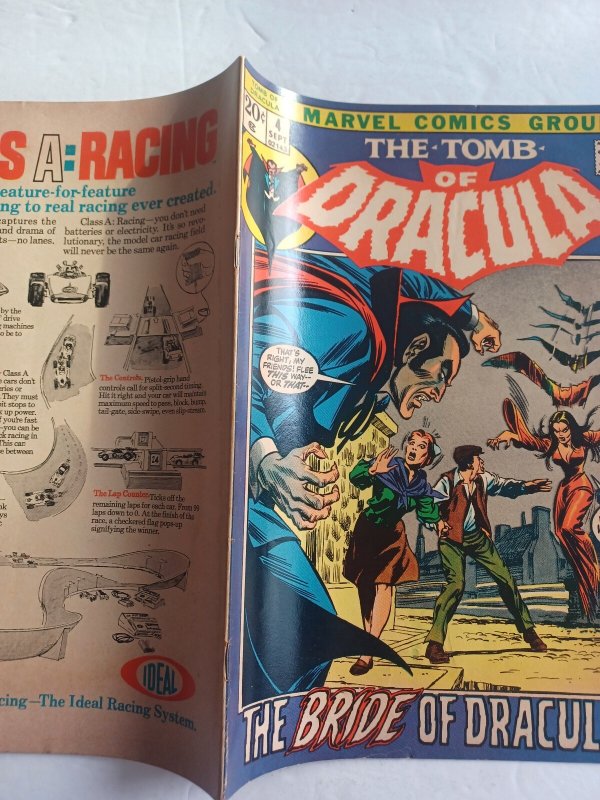 Tomb of Dracula #4 - vampire - horror - 1972 - FN